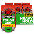 Heavy Duty Packing Tape 1.88 x 22.2 Yd Clear 6 Rolls with Dispensers