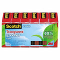 Scotch Greener Transparent Tape 3/4" x 900" - 6 Pack, Clear, Environmentally Friendly
