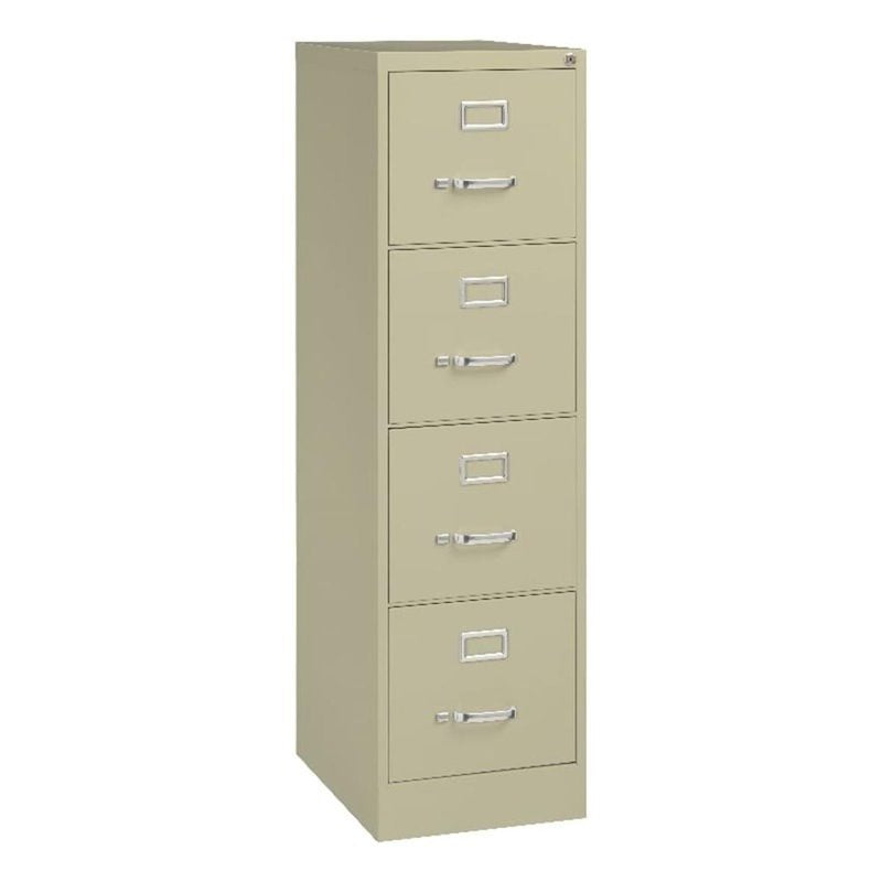 22-Inch Deep Letter File Cabinet with 4 Lockable Drawers - Beige