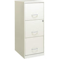 Vertical File Cabinet 3 Drawers Steel Office Storage in Pearl White