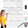 Large Whiteboard Calendar 2025 - Dry Erase Wall Calendar with Markers