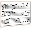 Music Staff Whiteboard - Double-Sided Dry Erase Board for Music Practice 9x12