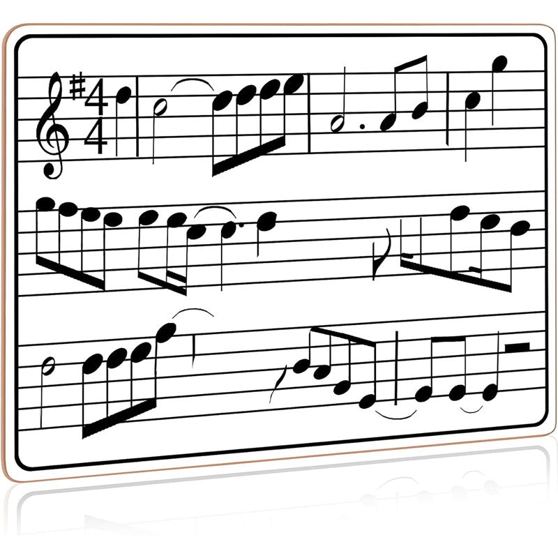 Music Staff Whiteboard - Double-Sided Dry Erase Board for Music Practice 9x12