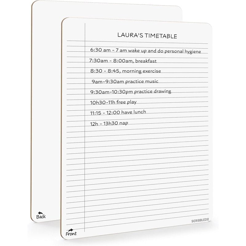 Reusable Dry Erase Notebook Board 9x12 with Lined Surface for Notes & Practice