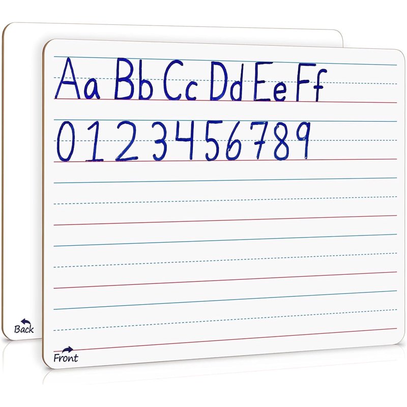 Small Double-Sided Dry Erase Whiteboard for Kids and Classroom, 9x12 Inches
