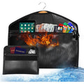 Fireproof Waterproof Hidden Safe Hanger Bag with Lock for Travel & Home