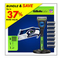 Seahawks Gameday Razor Bundle with Magnetic Stand & Blade Refills