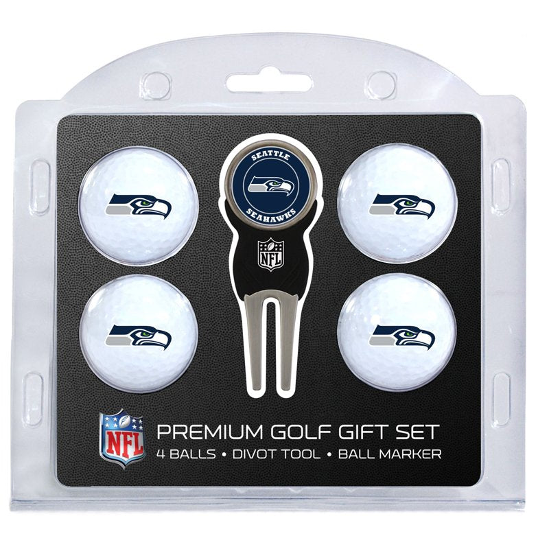 Seattle Seahawks 4-Ball Gift Set - Team Golf