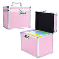 Secure Lock Box with Code Combination for Jewelry, Medicine, and Valuables - Pink, Compact 7.25"x7.75"x10"