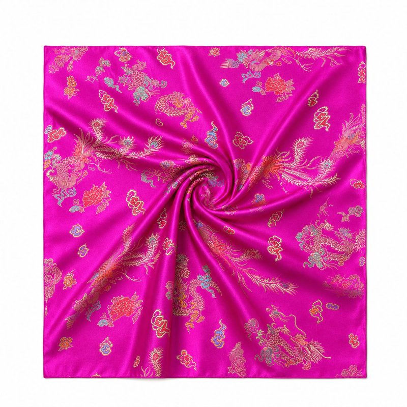 Luxurious Chinese Dragon Brocade Fabric by The Yard - Vibrant Polyester Textile for Costumes & Crafts