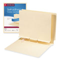 Self-Adhesive Manila Folder Dividers with Fastener - Letter Size, Pack of 100