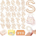 Self Adhesive Pearl Letter Patches 52 Pcs for Clothing & Accessories