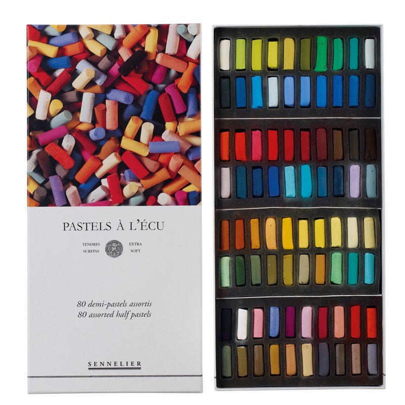 Sennelier Extra-Soft Pastel Half Stick Set - 80 Colors for Fine Art