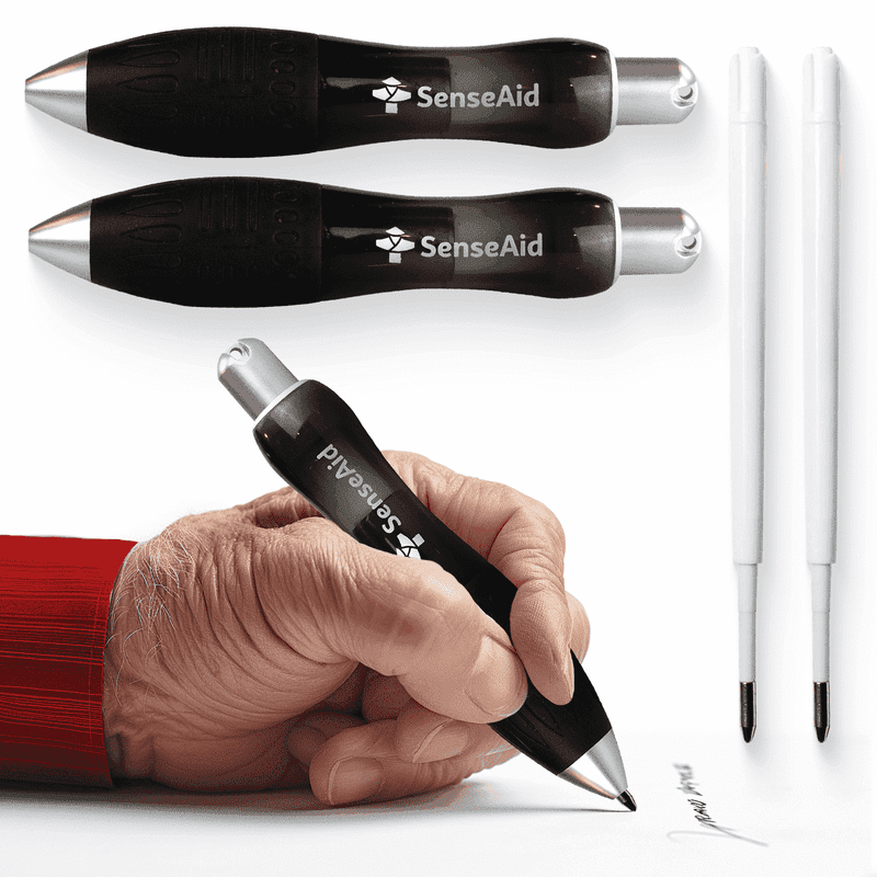 Fat Weighted Pens for Hand Tremors 2 Pack — 80g Ergonomic Grip for Parkinson’s, Arthritis, & Carpal Tunnel with 2 Ink Refills