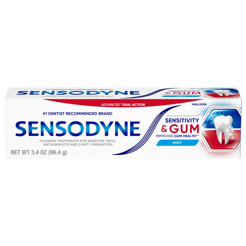 (4 Pack) Sensodyne Sensitivity & Gum Toothpaste - Mint, 3.4 Oz Tubes
