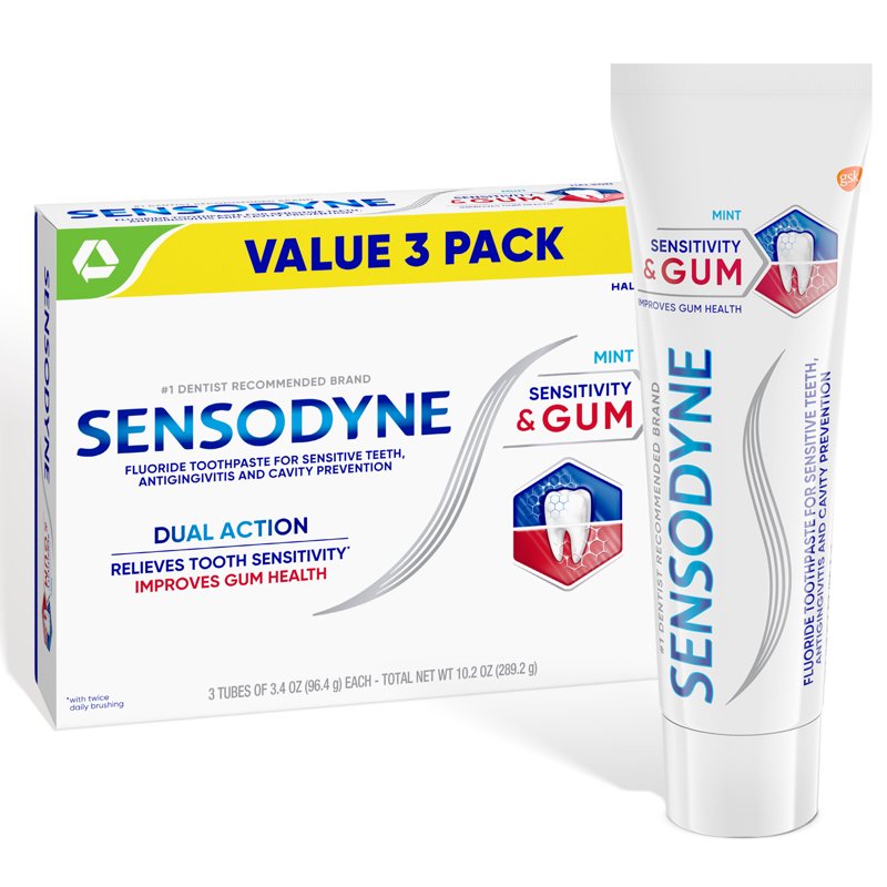 Sensitive Teeth & Gum Care Toothpaste - Multipack, 3 x 3.4 Oz