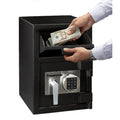 Large Digital Depository Safe 0.94 Cu Ft Black Secure Cash & Document Storage
