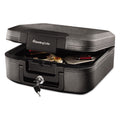 Fireproof Safe with Key Lock, Waterproof & Fire-Resistant Security Chest, 0.28 Cu Ft