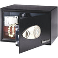 Small Security Safe with Electronic Lock and Key Lock - 0.50 ft³ Steel Black