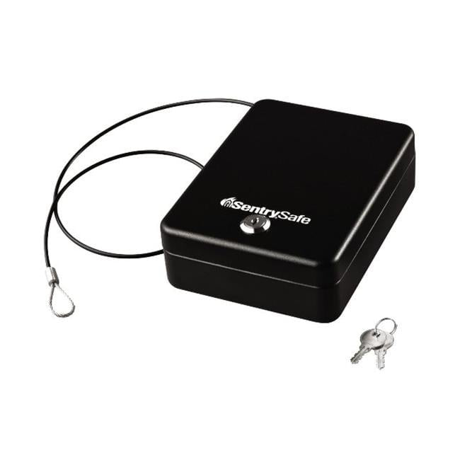 Compact Portable Steel Safe for Travel and On-the-Go Security - Black