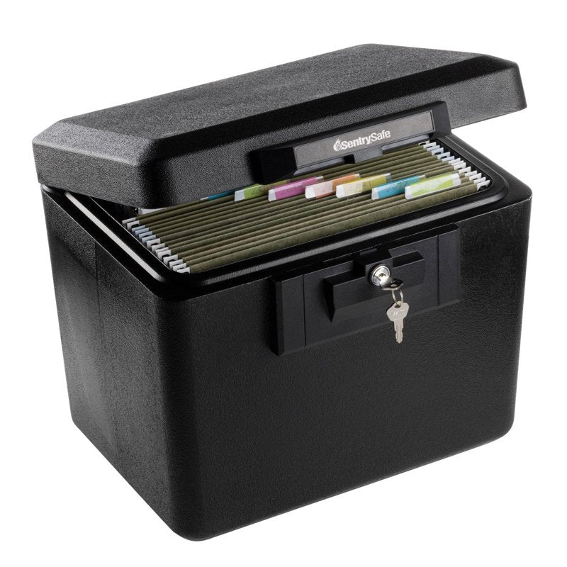 Fireproof Document Safe with Key Lock - 0.61 CuFt Black Security Safe