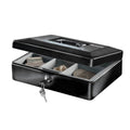 Steel Cash Box with Key Lock - Portable Locking Storage for Cash & Small Items