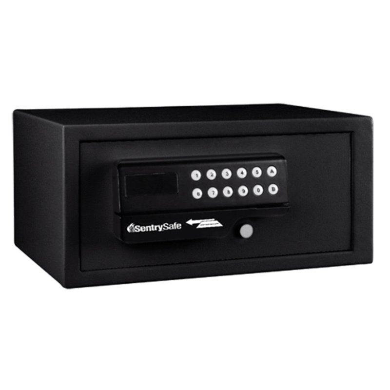 Electronic Hotel Safe with Card Swipe & Keypad, 0.41 Cu Ft, Black