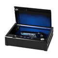 Biometric Pistol Safe with Digital Keypad Interior Light - 3.2 x 12.1 x 9.9 in Black
