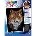 Sequin Art Kit - Sparkling Fox Wall Art Craft for Kids & Adults