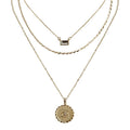Gold Evil Eye Necklace Set for Women, Layered Pendant Jewelry, 3 Pieces