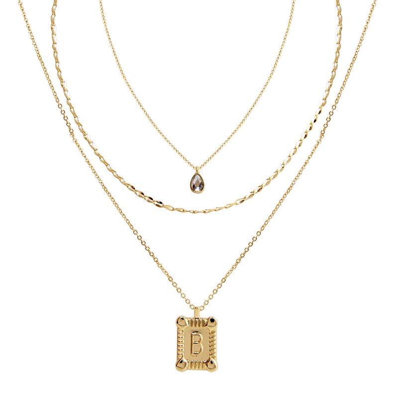 Personalized Gold Letter Necklace Set for Women - Multiple Styles & Variations
