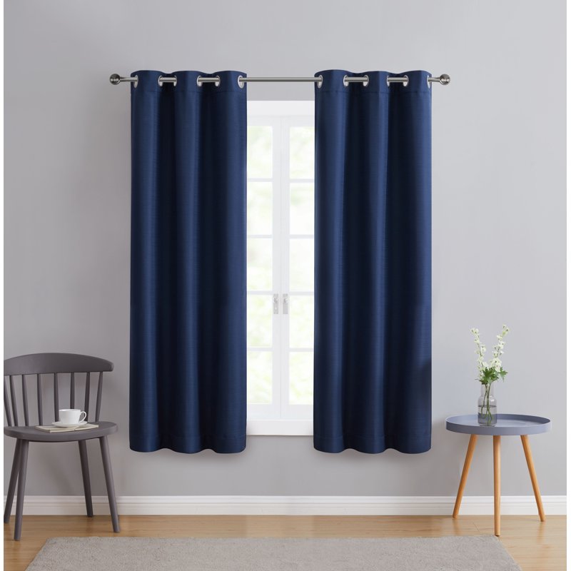 Blackout Curtain Panel Pair - Navy, Beige, White & More - Room Darkening & Energy Saving