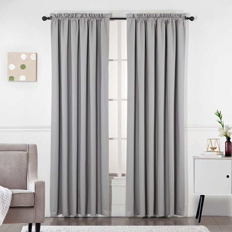 Blackout Window Curtain Drape Panels Set for Living Room and Bedroom - Insulated & UV Blocking