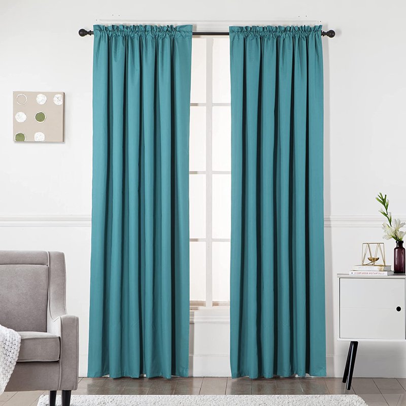 Blackout Window Curtain Panels Set - Thermal Insulated Light Blocking for Living & Bedroom