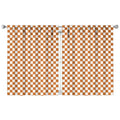 Rustic Plaid Kitchen Tier Curtains Set of 2 42x54 Inch Farmhouse Style Semi-Sheer