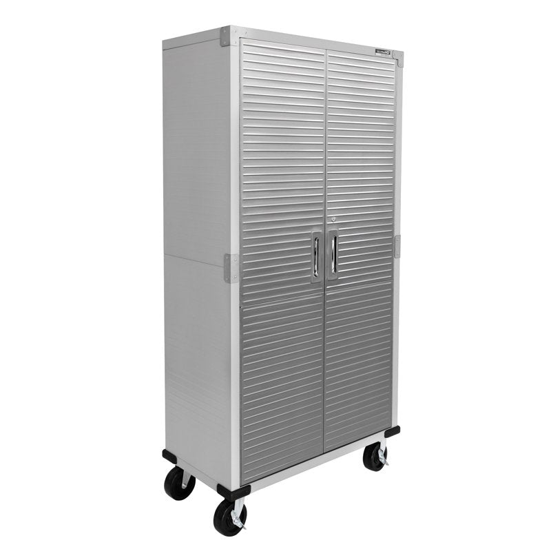36-Inch Wide Rolling Storage Cabinet with Locking, Adjustable Shelves - Granite Gray, Red, White, Graphite