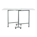 Folding Craft and Sewing Table with Casters - Adjustable Work Surface