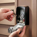 Waterproof 4-Digit Combination Key Safe Box for Outdoor Use - Black/Gray, 11.5x9.5x4 cm