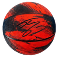29.5-Inch Rubber Basketball for Kids and Adults - Black and Red