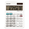 Mini Desktop Calculator 8-Digit, White, Sharp EL-310WB Office Calculator