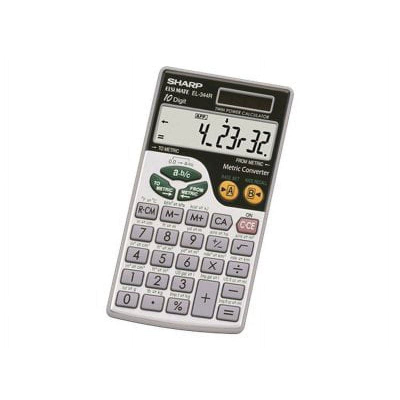 Pocket Solar Calculator with Metric Converter - Sharp Gray