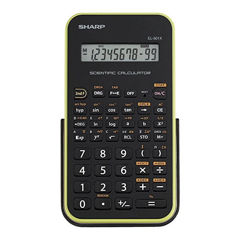 Scientific Calculator with Hard Case - Sharp EL-501XBGR, 131 Functions for Math & Science