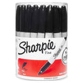 Permanent Marker Fine Point Black Set - Waterproof, Smear Proof, 36 Pens