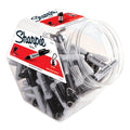 Mini Permanent Markers Set - Fine Point, 72 Black Ink Markers in Canister