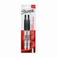 Retractable Permanent Markers with Ultra Fine Tip - 2 Pack