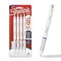 Gel Pens Set - Medium Point 0.7mm Black, Red & Blue Ink - 4 Pack