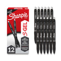 Gel Pens Medium Point Black Ink 12 Pack - No Smear, No Bleed