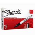 Permanent Markers with Fine and Ultra Fine Tips - Black, 12 Count