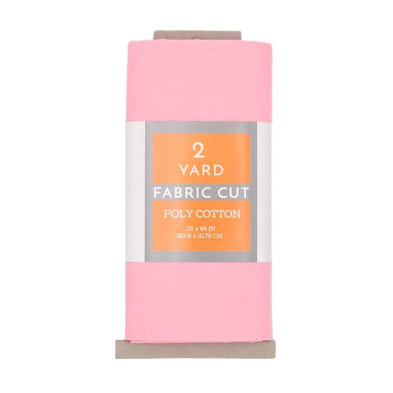 Poly Cotton Fabric 2 Yard Cut Pink for Quilting & Craft Projects - 44" Wide