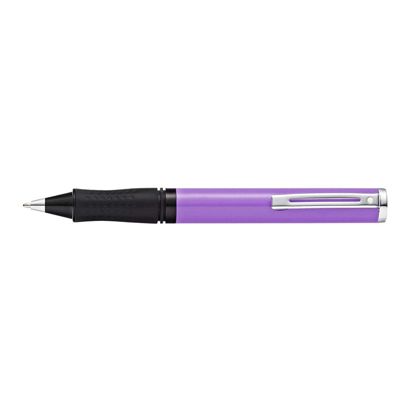 Ballpoint Pen with Glossy Lilac Finish and Chrome Trim - Office Writing Tool